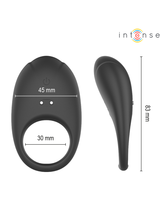 INTENSE - MERLOTTE VIBRATING PENIS RING WITH CLITORIS STIMULATION BLAC