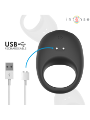 INTENSE - MERLOTTE VIBRATING PENIS RING WITH CLITORIS STIMULATION BLAC
