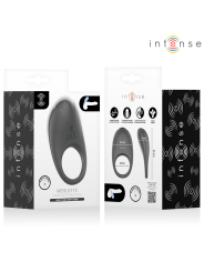 INTENSE - MERLOTTE ANILLO VIBRADOR CON ESTIMULACIÓN DE CLÍTORIS NEGRO