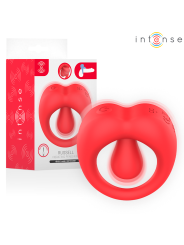 INTENSE - RUSSELL ANILLO VIBRADOR CON ESTIMULACIÓN DE CLÍTORIS ROJO