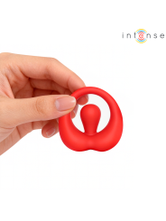 INTENSE - RUSSELL VIBRATING PENIS RING WITH CLITORIS STIMULATION RED