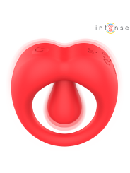 INTENSE - RUSSELL VIBRATING PENIS RING WITH CLITORIS STIMULATION RED
