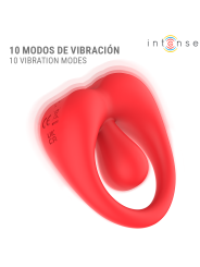INTENSE - RUSSELL ANILLO VIBRADOR CON ESTIMULACIÓN DE CLÍTORIS ROJO