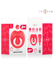 INTENSE - RUSSELL VIBRATING PENIS RING WITH CLITORIS STIMULATION RED