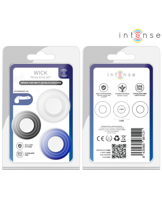 INTENSE - WICK SET DE 3 ANILLOS VARIOS COLORES