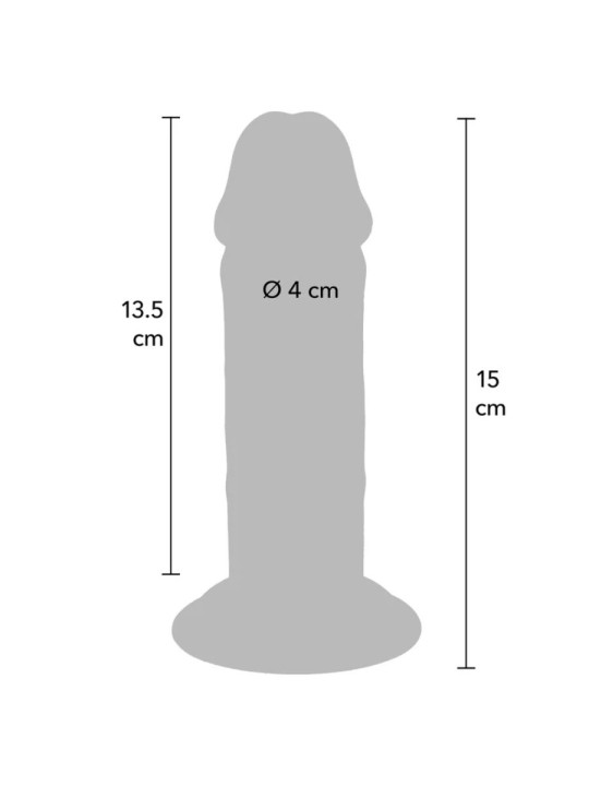 GET REAL - DELUXE THICK DOUBLE-DENSITY TPE DONG 15 CM