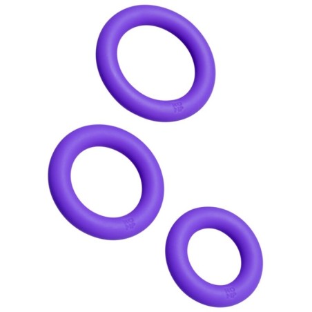 ROMP - REMIX TRIO SET DI 3 ANELLI PER PENE IN SILICONE VIOLA