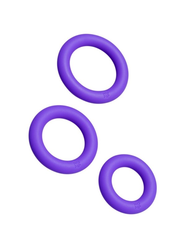 ROMP - REMIX TRIO SET DE 3 ANILLOS PARA PENE SILICONA MORADO