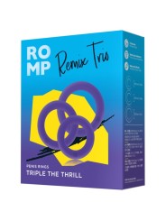 ROMP - REMIX TRIO SET DI 3 ANELLI PER PENE IN SILICONE VIOLA
