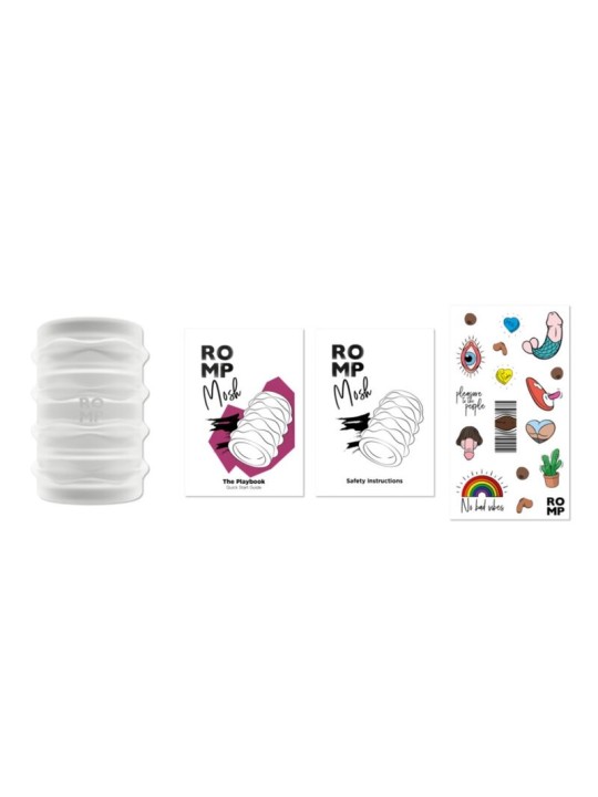 ROMP - MOSH TRANSPARENT MALE MASTURBATOR WITH 6 CM REVERSBLE SHEATH