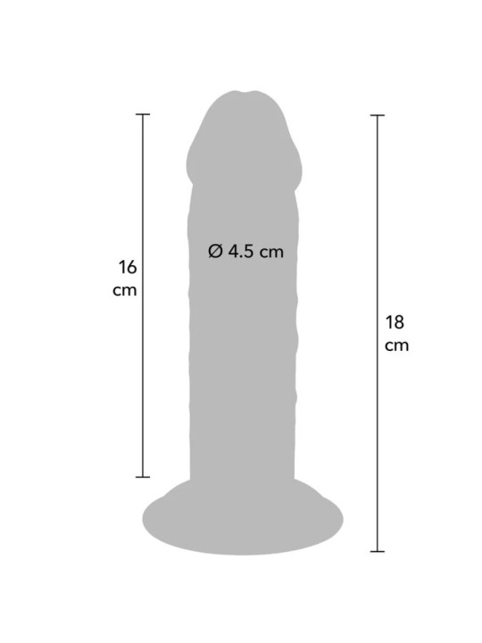GET REAL - DELUXE DIKKE DUBBELDICHTHEID TPE PIK 18 CM
