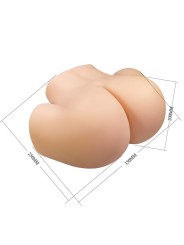 CRAZY BULL - VIVIAN MASTURBADOR VIBRATÓRIO DUPLO VAGINAL E ANAL FLESH