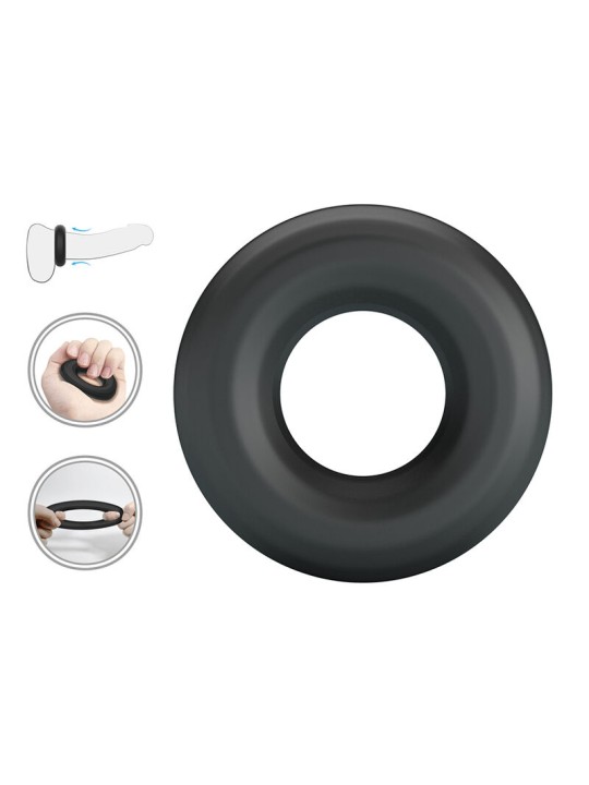 CRAZY BULL - ANNEAU PÉNAL URBAN EN SILICONE ULTRA DOUX NOIR