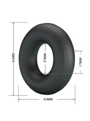 CRAZY BULL - URBAN SUPERSOFT SILIKON-PENNISRING SCHWARZ
