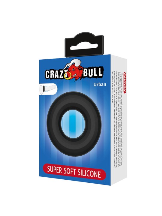 CRAZY BULL - URBAN SUPERSOFT SILIKON-PENNISRING SCHWARZ