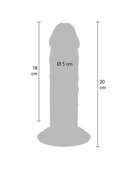 GET REAL - PÉNIS DE LUXE ÉPAIS DOUBLE DENSITÉ EN TPE 20 CM