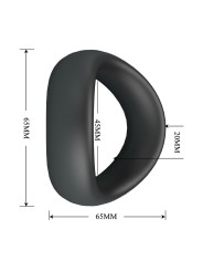 CRAZY BULL - VALEN ERGONOMIC SILICONE COCK RING BLACK
