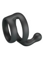 CRAZY BULL - YANCY DOUBLE COCK AND BALL RING BLACK