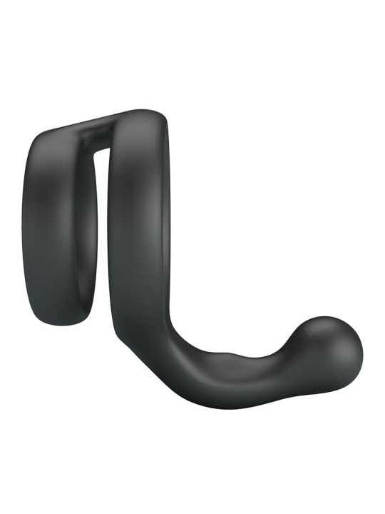 CRAZY BULL - YANCY DOUBLE COCK AND BALL RING BLACK