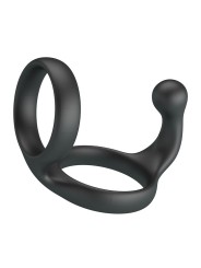 CRAZY BULL - FLORIAN DOUBLE COCK AND BALL RING BLACK