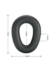 CRAZY BULL - VEPER SUPER SOFT SILICONEN PENISRING ZWART