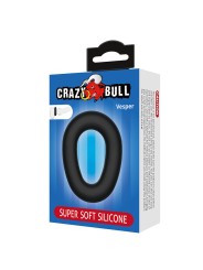 CRAZY BULL - VEPER SUPER SOFT SILICONEN PENISRING ZWART