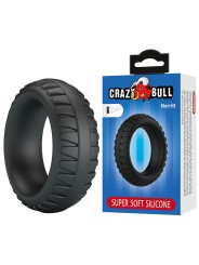 CRAZY BULL - ANELLO PER PENE IN SILICONE TESTURIZZATO MERRITT NERO