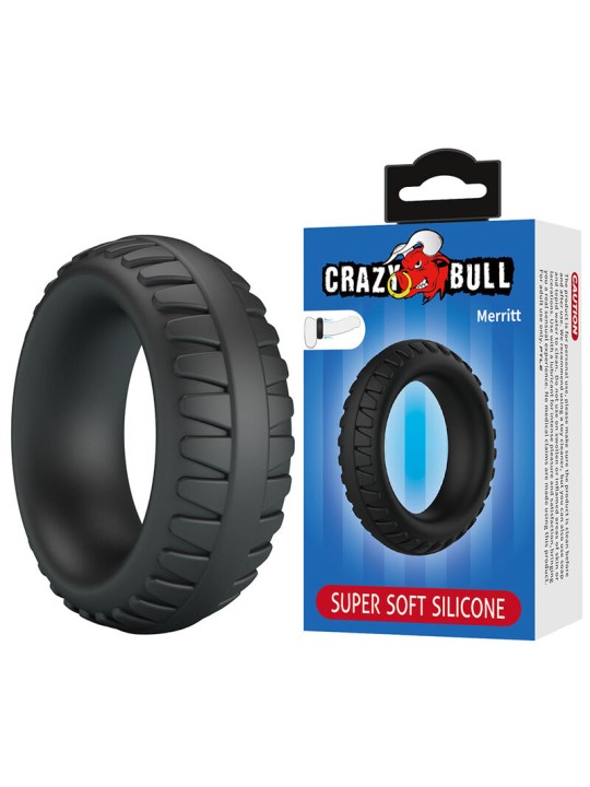 CRAZY BULL - MERRITT STRUKTURIERTER SILIKON-PENNISRING SCHWARZ