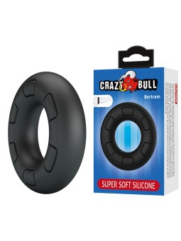 CRAZY BULL - BERTRAM ANILLO PARA PENE SUPER SOFT SILICONA NEGRO