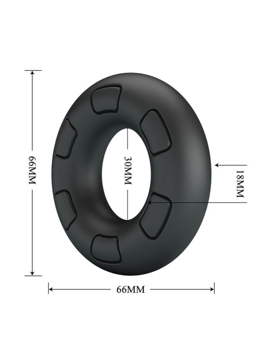 CRAZY BULL - BERTRAM ANILLO PARA PENE SUPER SOFT SILICONA NEGRO