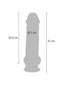 GET REAL - PÊNIS REALISTA DE LUXO COM TESTÍCULOS EXTRA GROSSO DE 31 CM