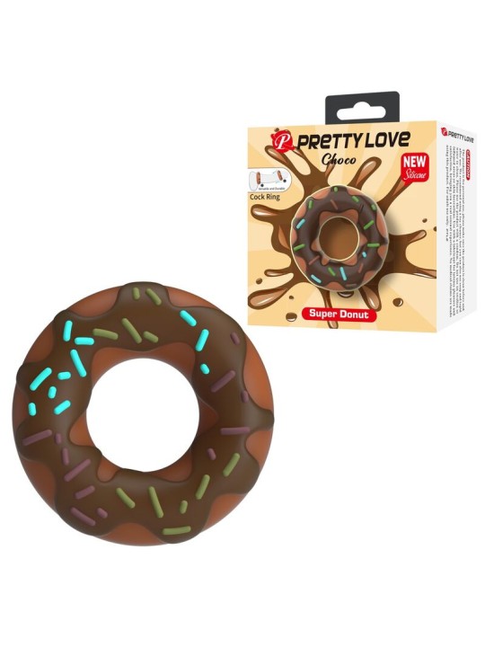 PRETTY LOVE - ANEL DE PÊNIS SUPER DONUT MARROM