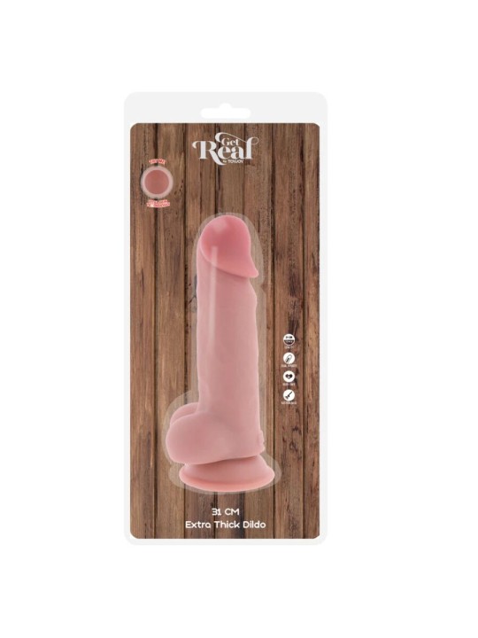 GET REAL - DELUXE REALISTISCHE PENIS MET EXTRA DIKKE TESTIKELS VAN 31 