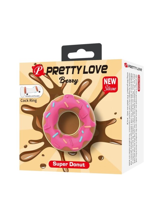 PRETTY LOVE - ANILLO PARA PENE SUPER DONUT ROSA