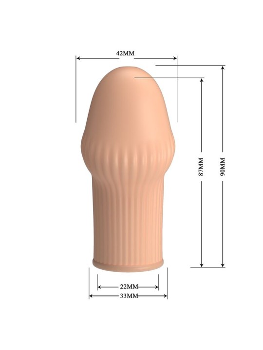 PRETTY LOVE - HUEL PENIS SLEEVE GET YOUR PENIS THICKER FLESH COLOR