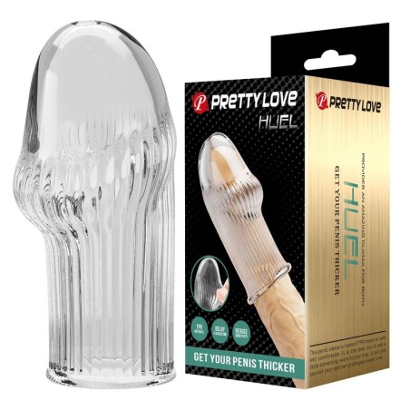 PRETTY LOVE - MANCHON PÉNIS HUEL POUR UN PÉNIS PLUS ÉPAISSE TRANSPAREN