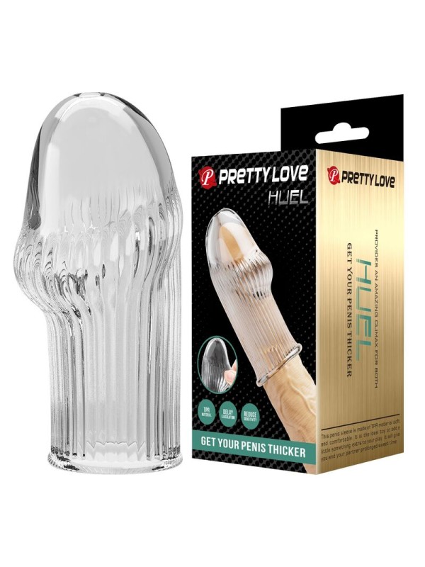 PRETTY LOVE - HUEL PENIS SLEEVE GET YOUR PENIS THICKER TRANSPARENT