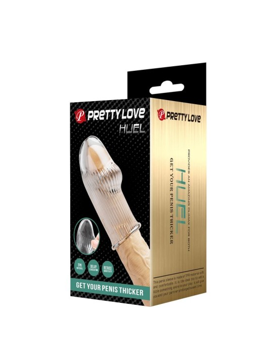 PRETTY LOVE - MANCHON PÉNIS HUEL POUR UN PÉNIS PLUS ÉPAISSE TRANSPAREN