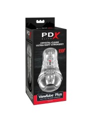 PDX ELITE - VIEWTUBE PLUS STROKER TRANSPARENTE COM ADERÊNCIA FÁCIL E V