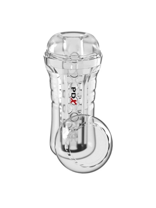 PDX ELITE - VIEWTUBE PLUS STROKER TRANSPARENTE COM ADERÊNCIA FÁCIL E V