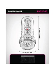 PDX ELITE - VIEWTUBE PLUS STROKER TRANSPARENTE COM ADERÊNCIA FÁCIL E V