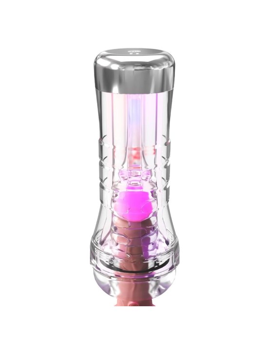 PDX ELITE - VIEWTUBE XXL LED TRANSPARENT STROKER 27,3 CM