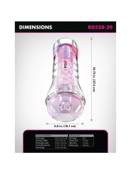 PDX ELITE - VIEWTUBE XXL LED TRANSPARENT STROKER 27,3 CM
