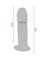 GET REAL - PÉNIS DE LUXE ÉPAIS DOUBLE DENSITÉ EN TPE 23 CM