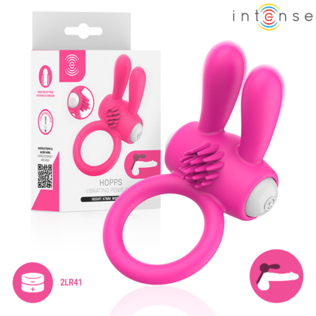 INTENSE - HOPPS ANILLO PARA PENE VIBRADOR CON ESTIMULACIÓN CLITORIANA 