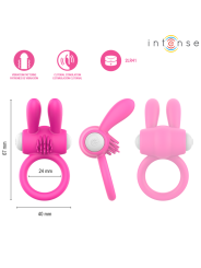 INTENSE - ANELLO VIBRANTE PER PENE HOPPS CON STIMOLAZIONE CLITORIDEA R