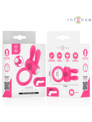 INTENSE - HOPPS VIBRERENDE PENISRING MET CLITORALE STIMULATIE ROZE