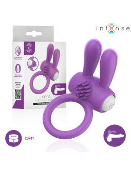 INTENSE - HOPPS VIBRATING PENIS RING WITH CLITORAL STIMULATION PURPLE