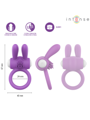 INTENSE - HOPPS ANILLO PARA PENE VIBRADOR CON ESTIMULACIÓN CLITORIANA 