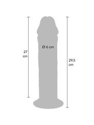 GET REAL - PÊNIS DE TPE DELUXE DE DUPLA DENSIDADE E ESPESSURA, 29,5 CM